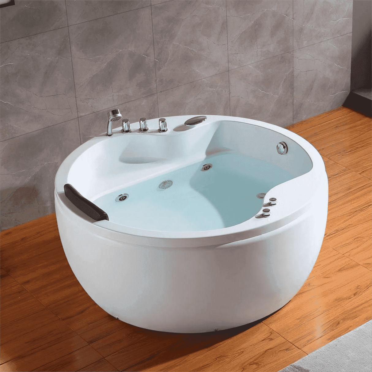 Empava | 59JT005 59 in. Whirlpool Acrylic Hydromassage Round Tub