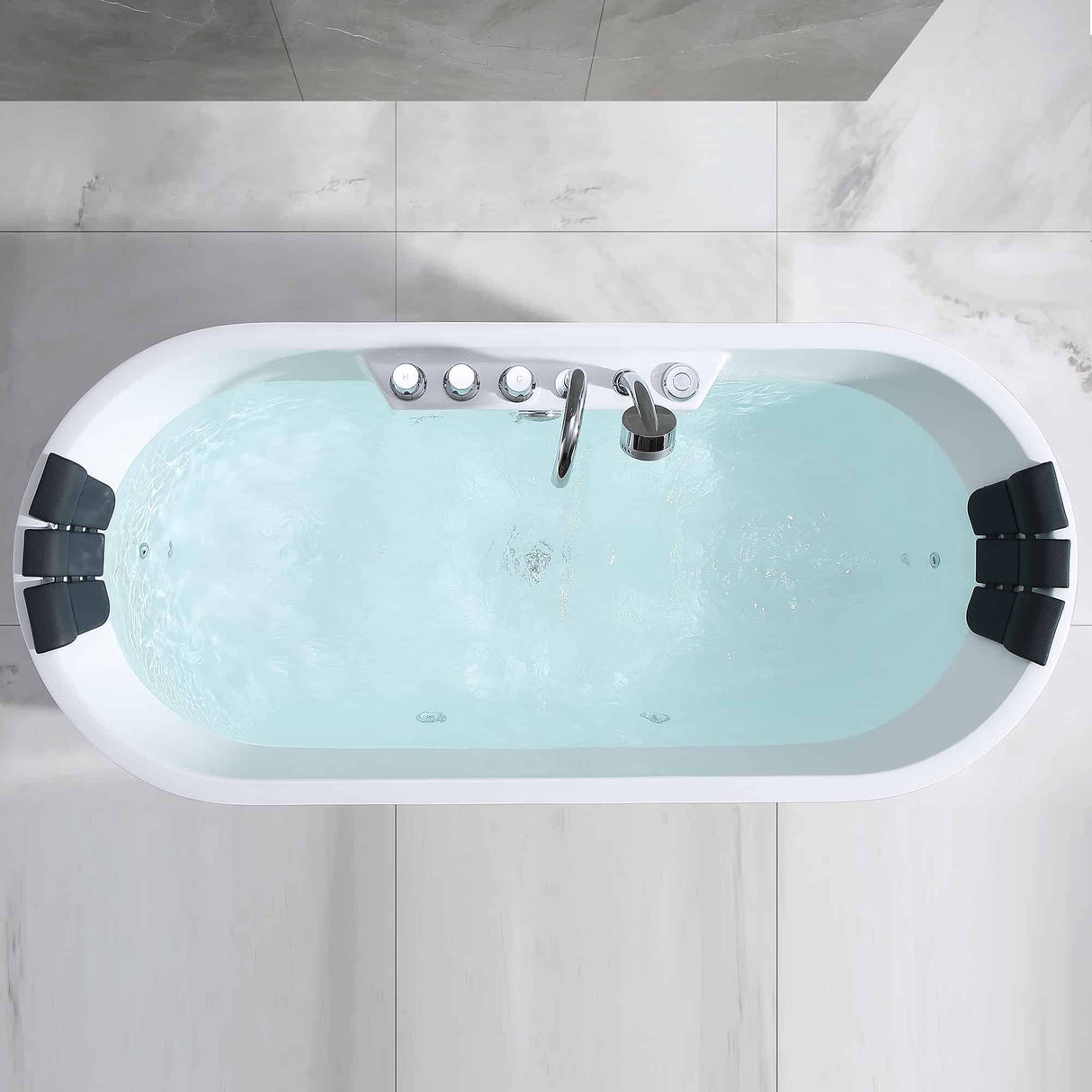Empava | 67AIS01 67 in. Whirlpool Freestanding Hydromassage Bathtub