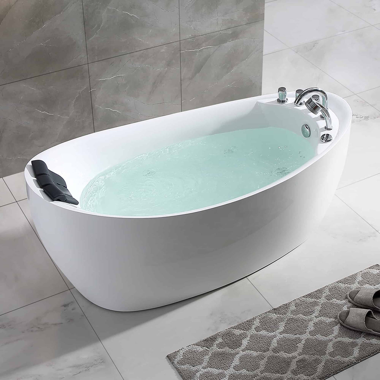 Empava | 67AIS02 67 in. Whirlpool Freestanding Bathtub