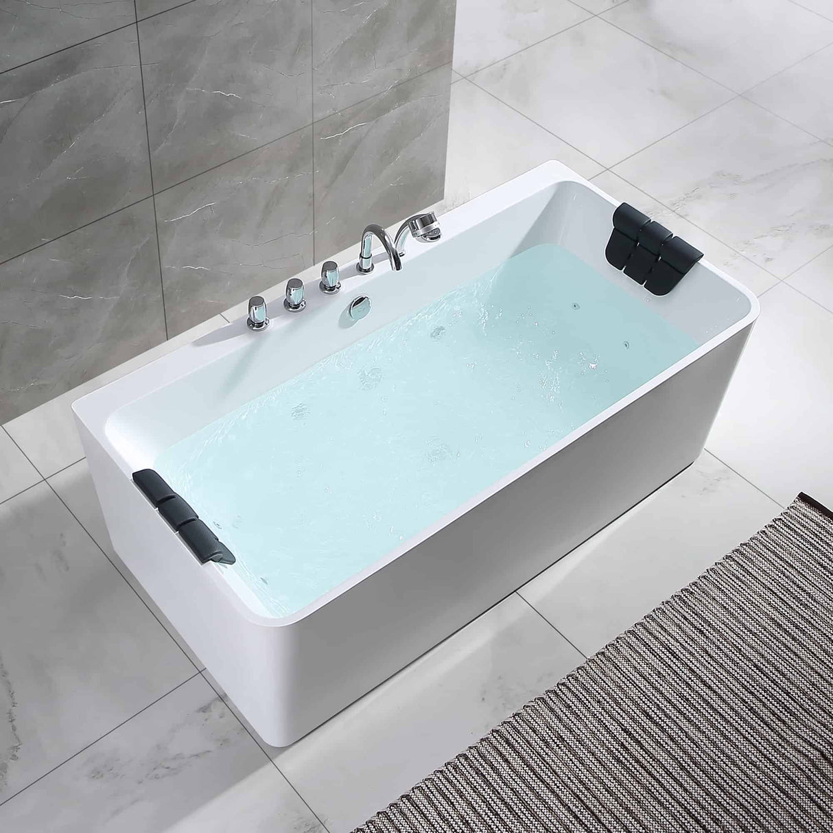 Empava | 67AIS03 67 in. Whirlpool Freestanding Bathtub