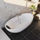 Empava | 67AIS13 67 in. Whirlpool Freestanding Acrylic Bathtub