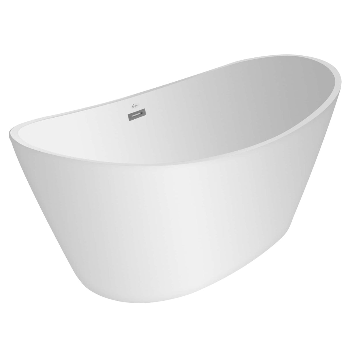 Empava-67FT1518 luxury freestanding acrylic soaking oval modern double-ended bathtub over flow