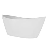 Empava-67FT1518 luxury freestanding acrylic soaking oval modern double-ended bathtub