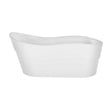 Empava-67FT1527 luxury freestanding acrylic soaking oval modern white SPA single-ended curved bathtub front view