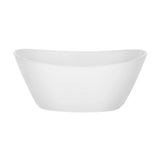 Empava-69FT1603 luxury freestanding acrylic soaking oval modern white SPA double-ended bathtub front view