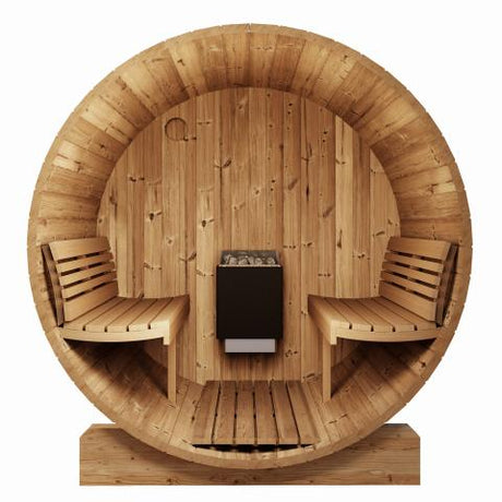 SaunaLife 6-Person 7' Long Barrel Sauna | Ergo Model E8