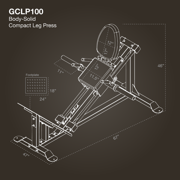 Body-Solid GCLP100 Compact Leg Press - VITALIA