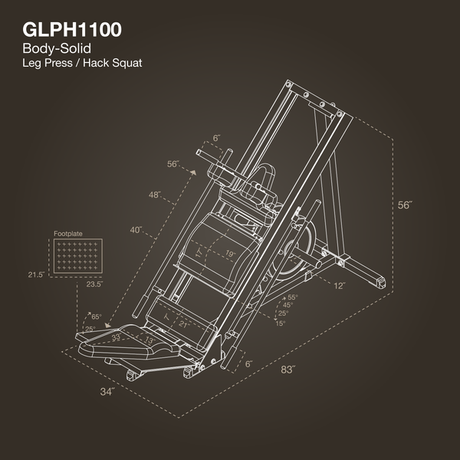 Body-Solid GLPH1100 Leg Press & Hack Squat - VITALIA