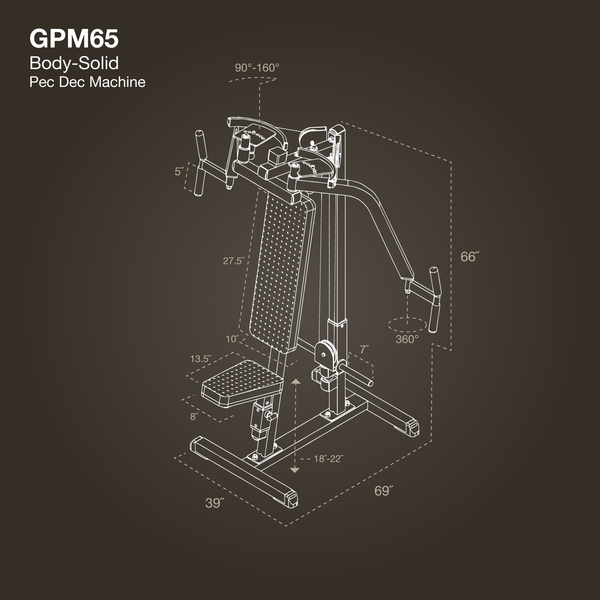 Body-Solid GPM65 Plate Loaded Pec Machine - VITALIA