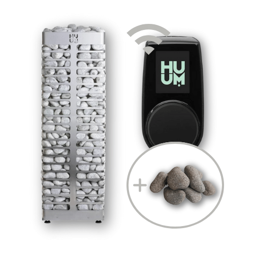 HUUM STEEL Electric Heater Package w/ UKU Wifi Controller and Stones