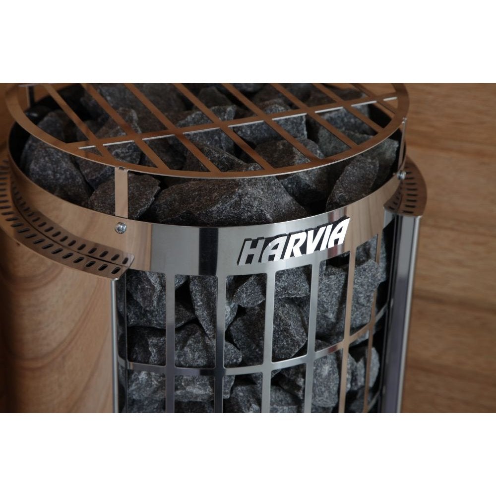 Harvia Cilindro Half Series Electric Heater w/ Built-In Controller and Stones