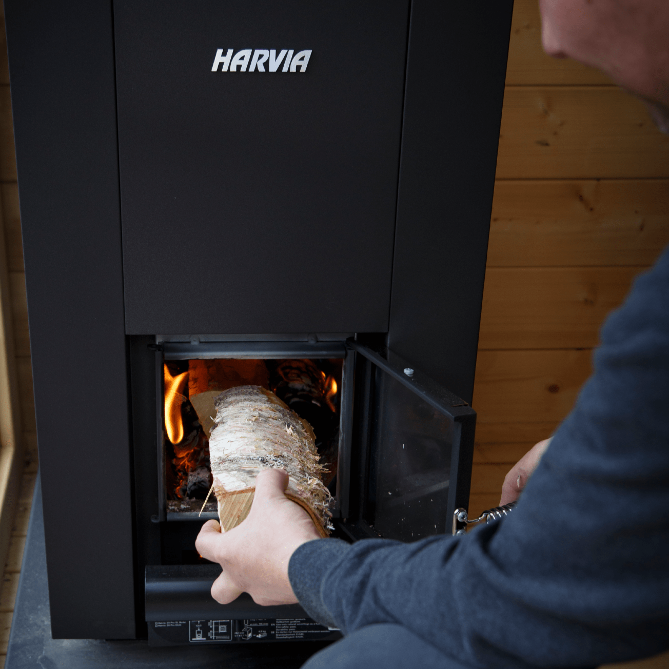 Harvia Linear 16 Wood Burning 17.9kW Sauna Stove | WK160C