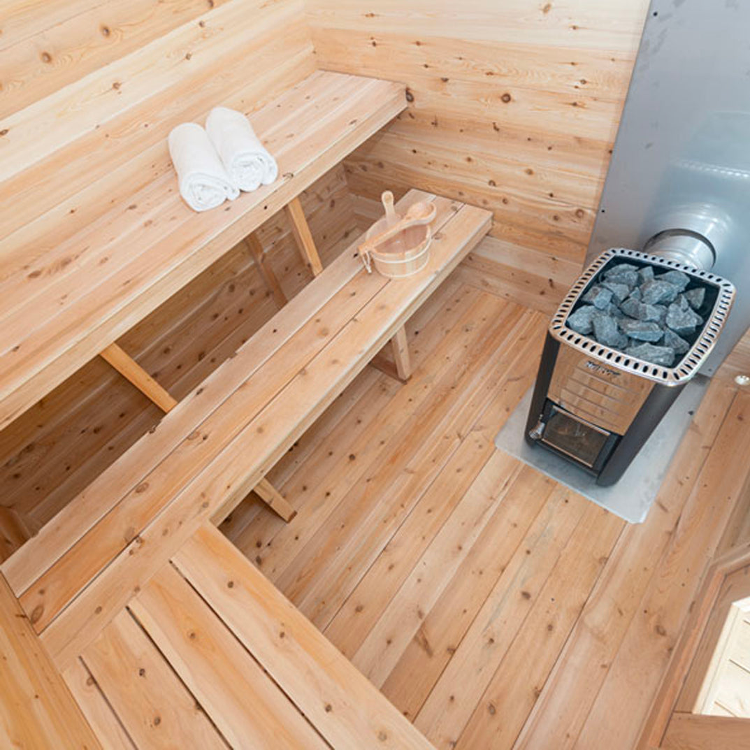 Dundalk Leisurecraft Canadian Timber 6-Person Georgian Cabin Sauna with Changeroom | CTC88CW