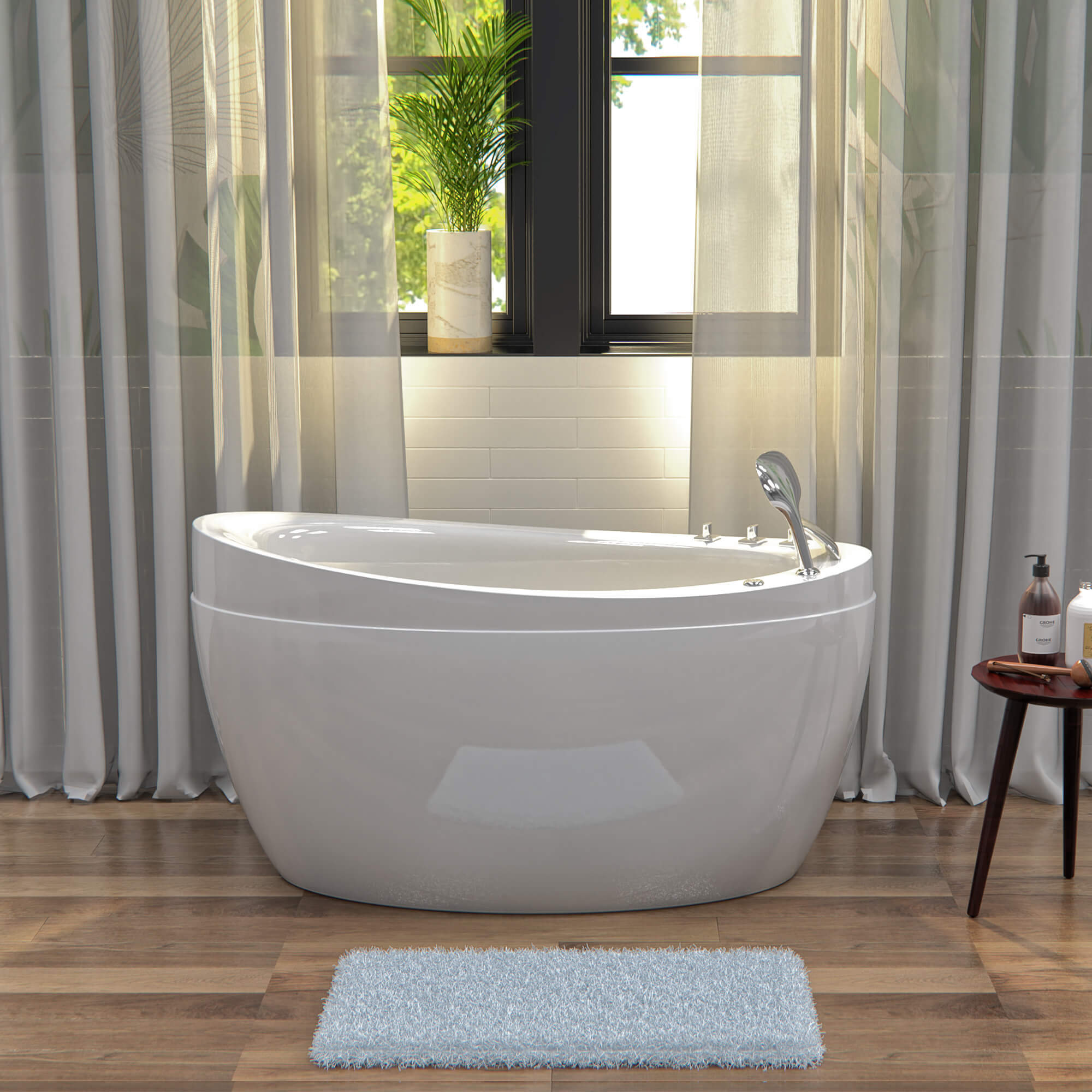 Empava | 59JT011 59 in. Freestanding Japanese-Style Air Massage Tub
