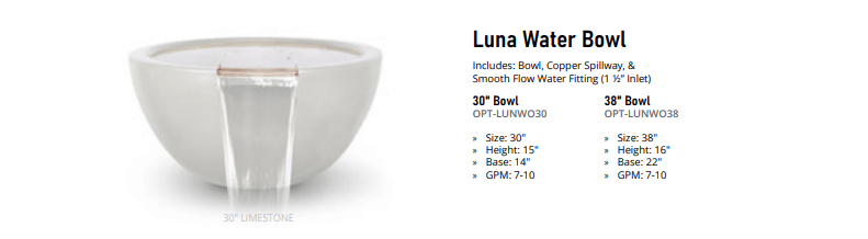 The Outdoor Plus Luna Concrete Water Bowls
