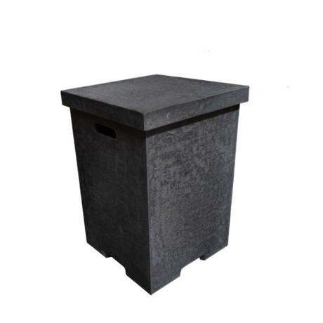 Manhattan Fire Pit Table Tank Cover with Lid in Dark Gray