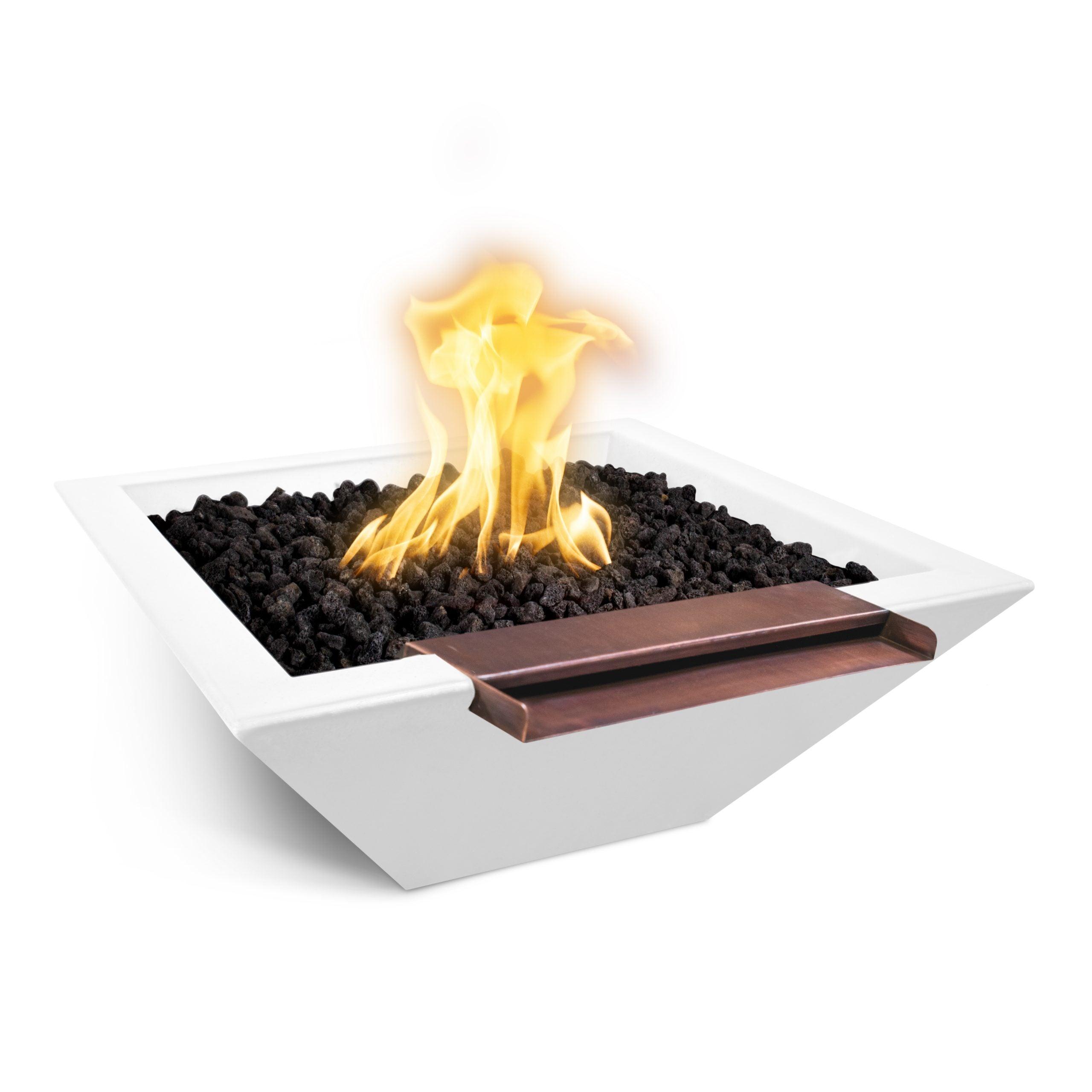 The Outdoor Plus Maya Concrete Fire and Water Bowl - Wide Spill