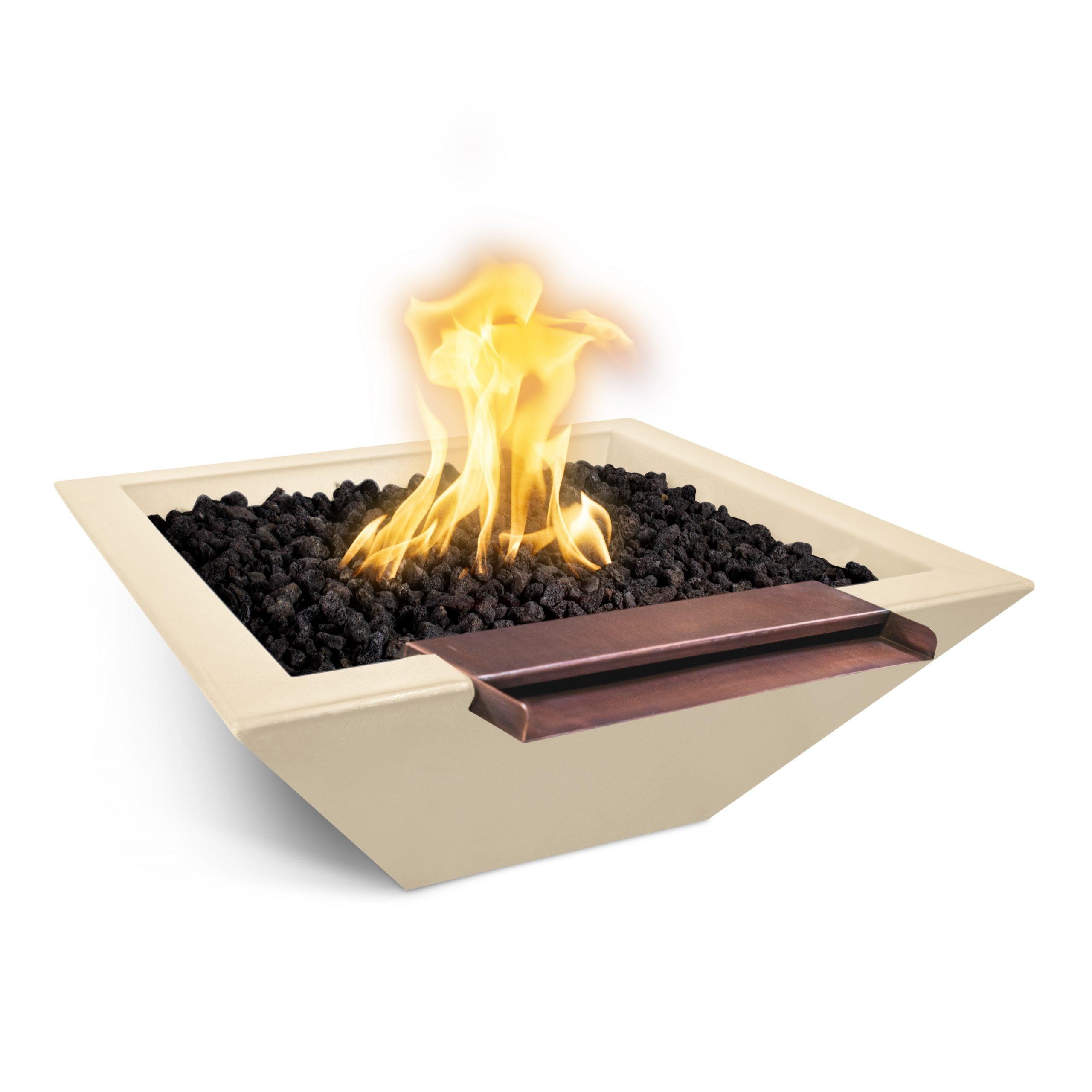 The Outdoor Plus Maya Concrete Fire and Water Bowl - Wide Spill
