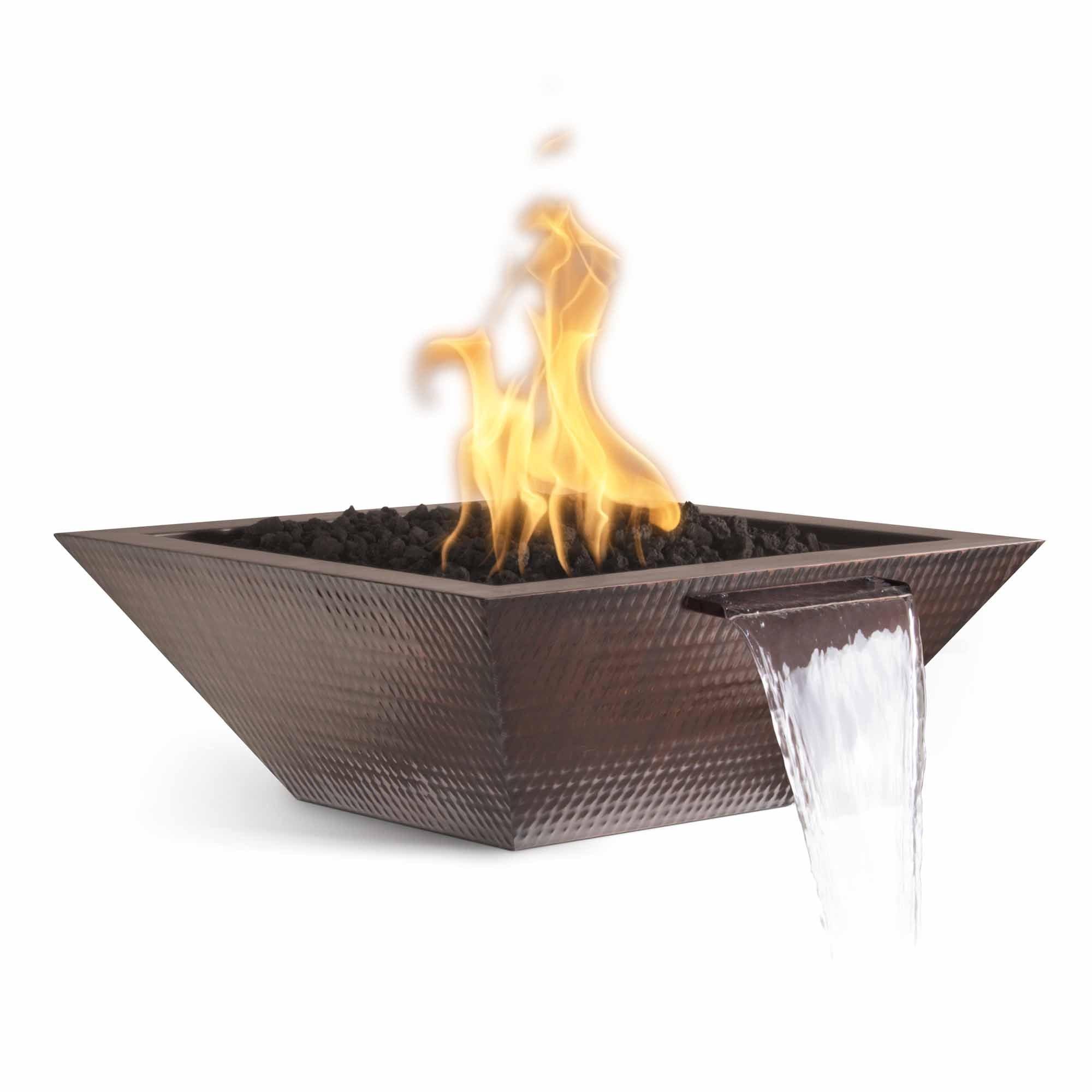 The Outdoor Plus Maya Copper Fire and Water Bowls 36"