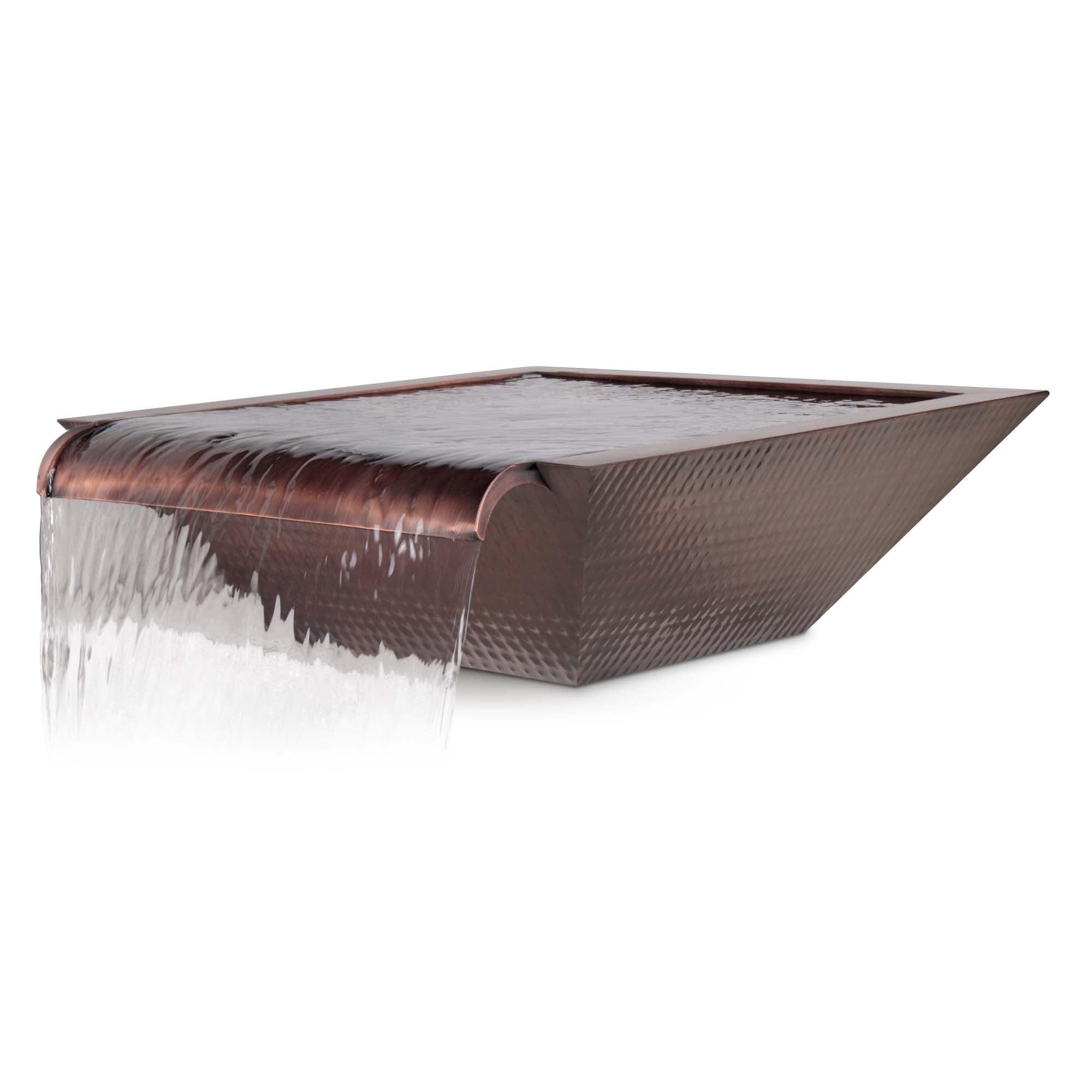 The Outdoor Plus Maya Water Bowl Wide Spill - Hammered Copper
