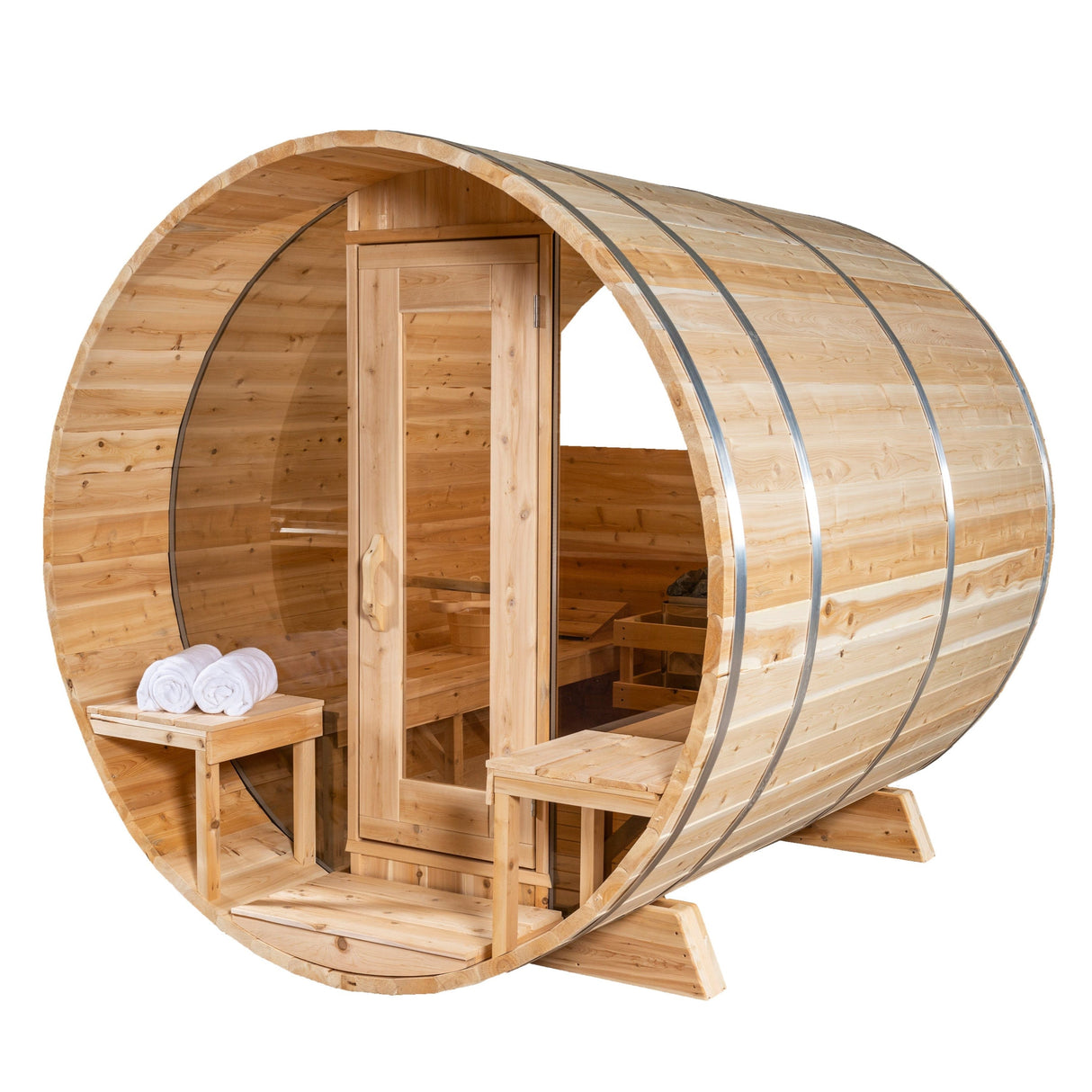 Dundalk Leisurecraft Canadian Timber 6-Person Tranquility MP Barrel Sauna | CTC2345MP