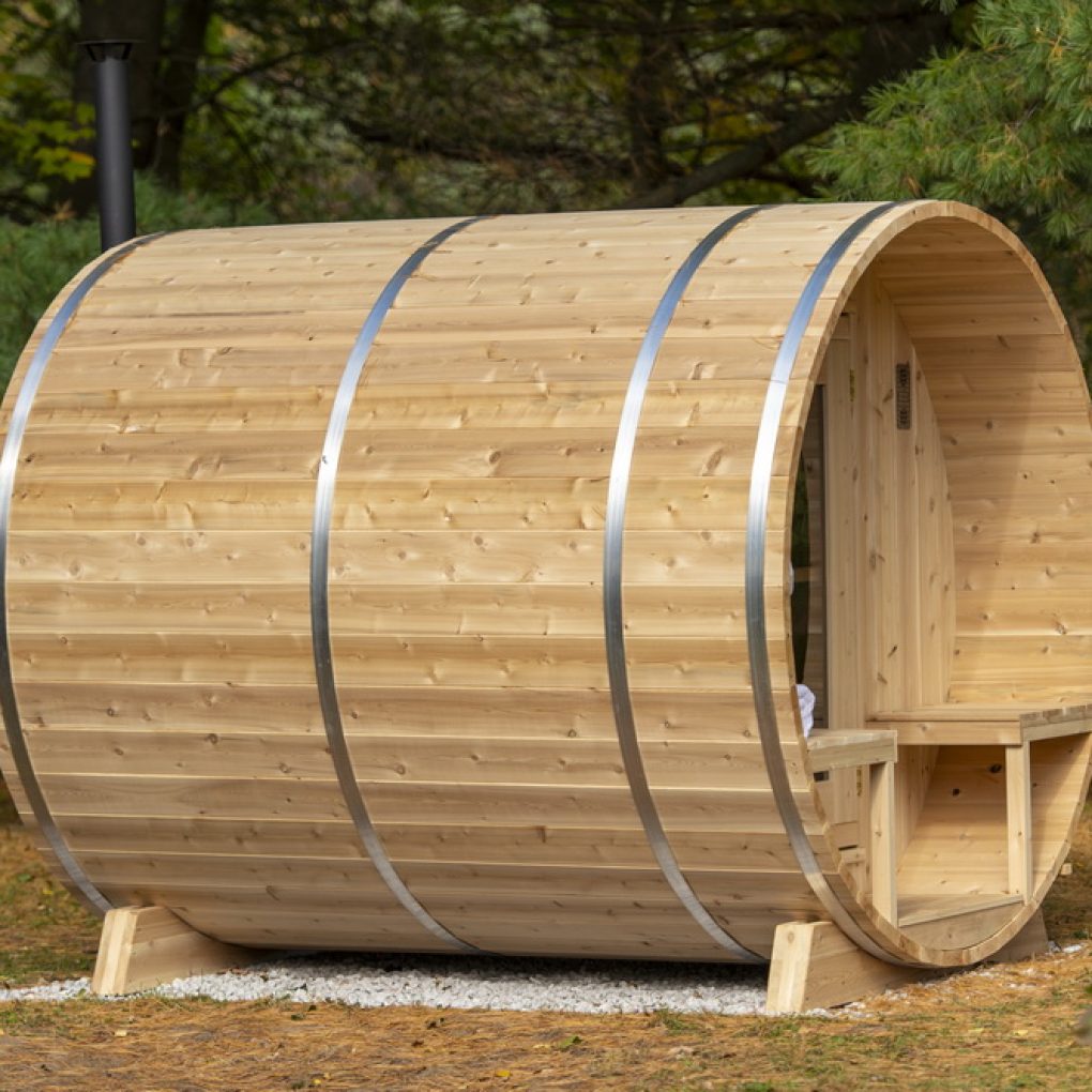 Dundalk Leisurecraft Canadian Timber 4 Person Serenity Barrel Sauna | CTC2245W