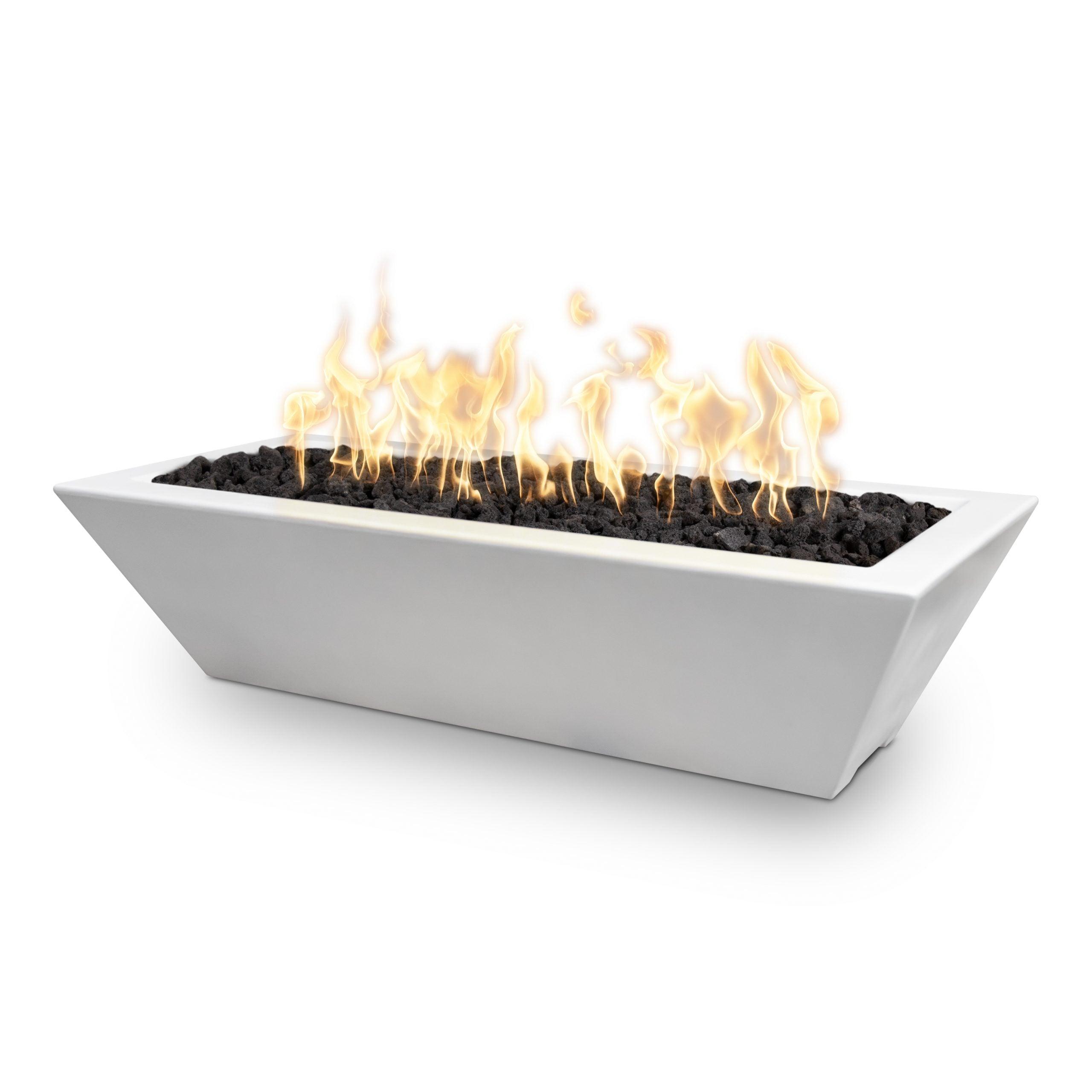 The Outdoor Plus Maya Linear Concrete Fire Bowl 48"