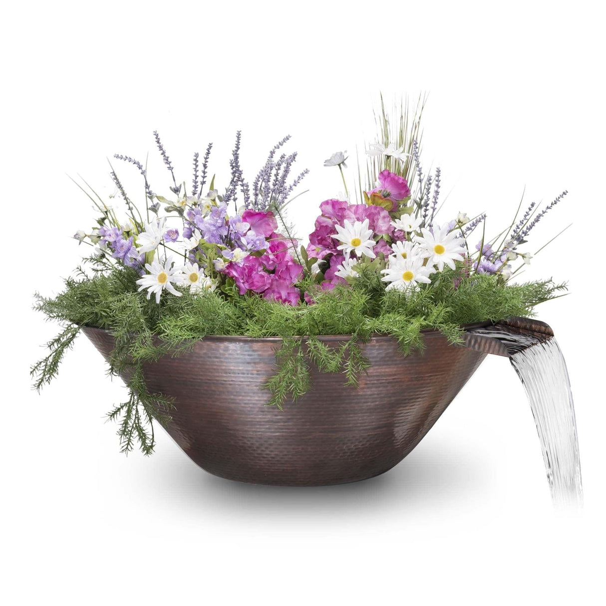 The Outdoor Plus Remi Planter and Water Bowl - Hammered Copper
