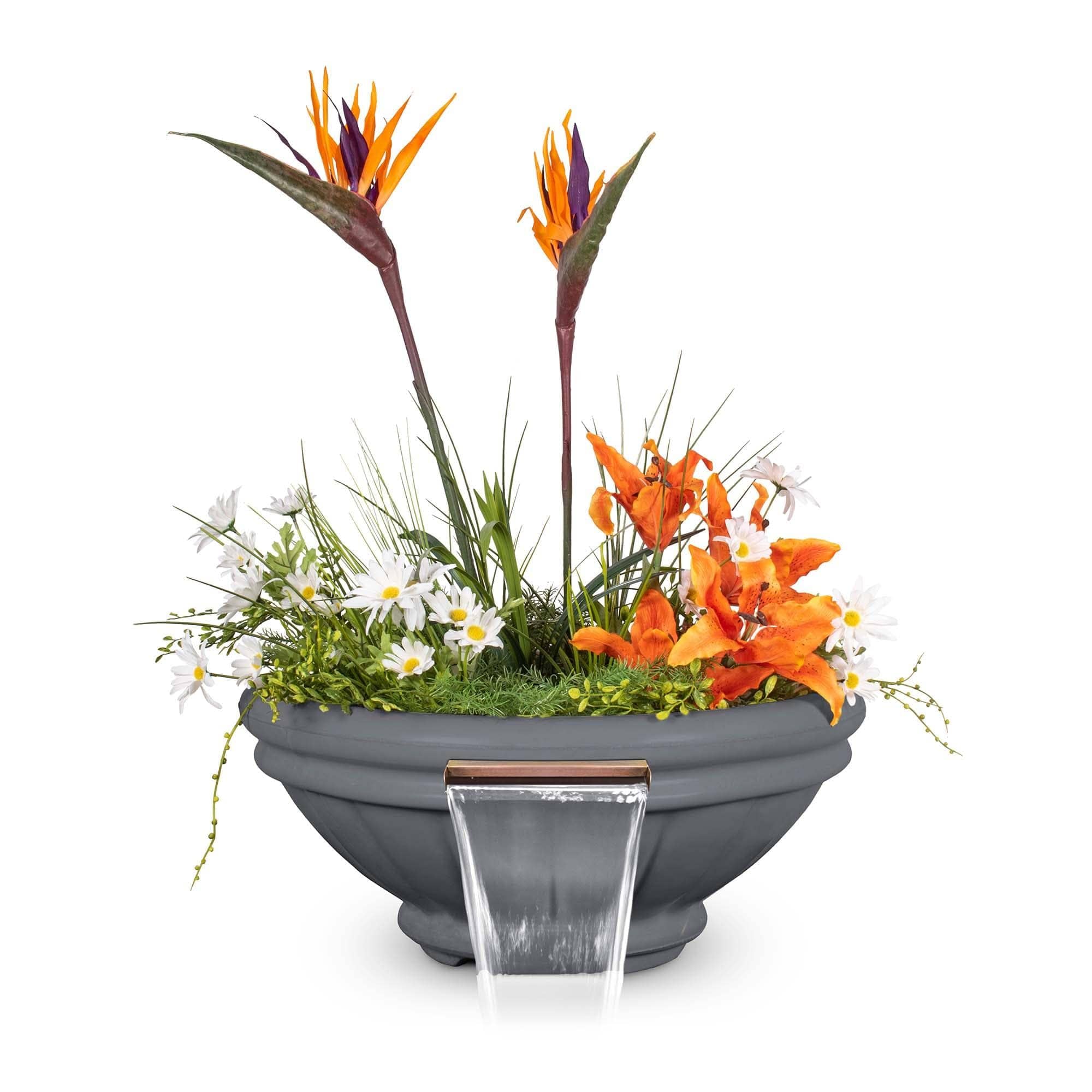 The Outdoor Plus Roma Planter and Water Bowl - Concrete