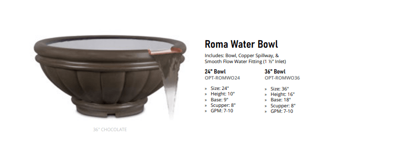 The Outdoor Plus Roma Concrete Water Bowls