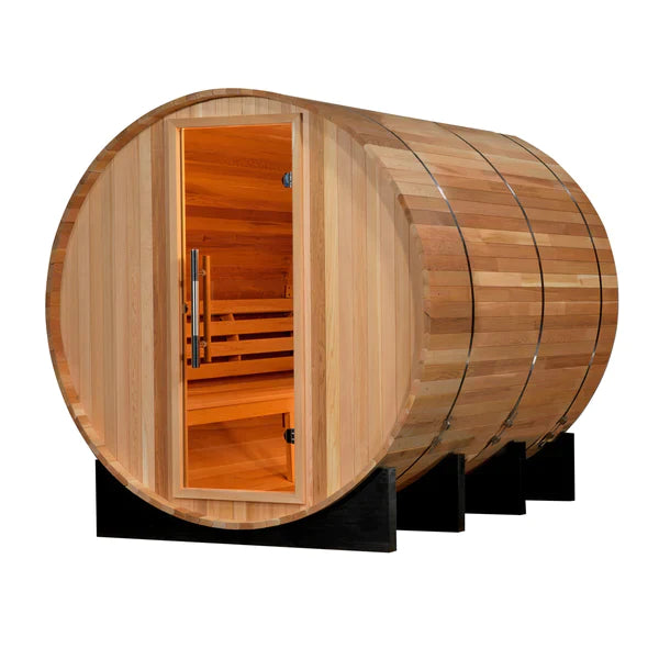 Golden Designs | Marstrand Edition 6 Person Traditional Barrel Steam Sauna - Canadian Red Cedar