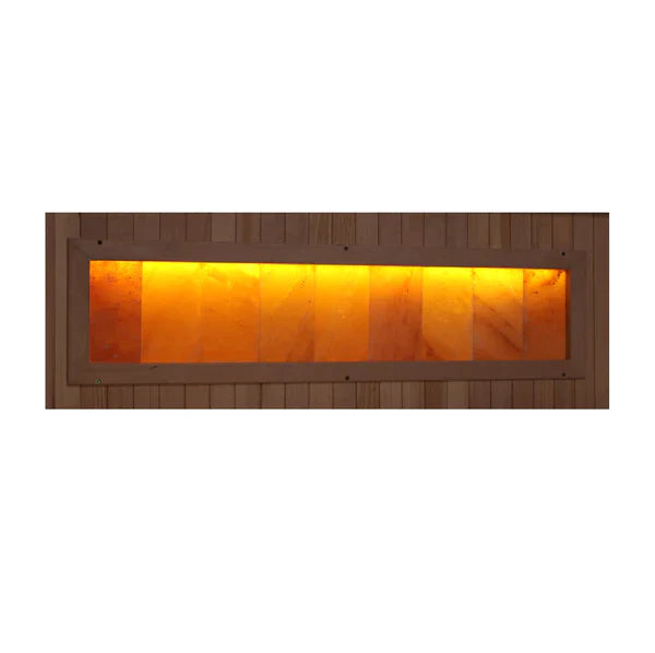Golden Designs | 1-2-Person Full Spectrum PureTech™ Near Zero EMF FAR Infrared Sauna with Himalayan Salt Bar (Canadian Hemlock)