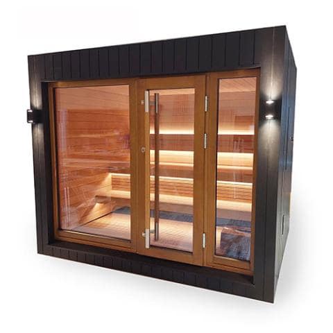 SaunaLife 6-Person Model Outdoor Sauna G7S with Bluetooth | Garden Series
