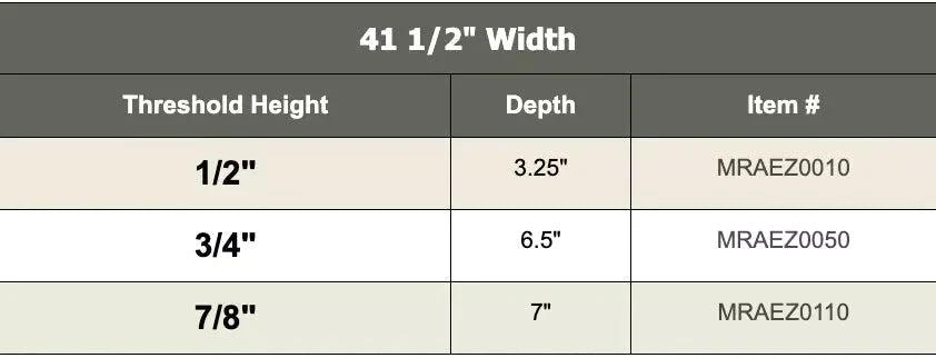 SafePath - EZ Edge Transition Rubber Threshold Ramp - 41.5" Width