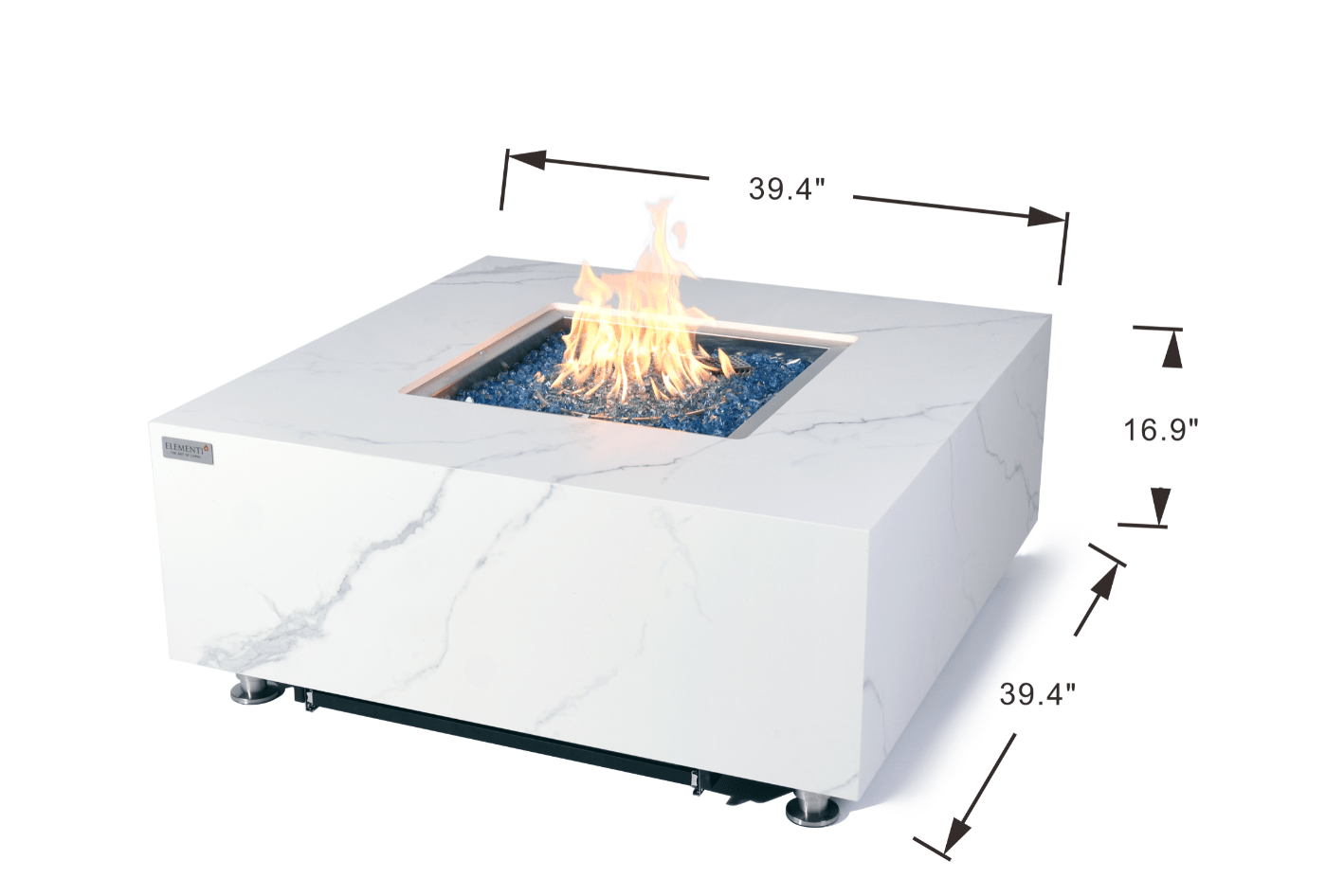 ELEMENTI PLUS | BIANCO Marble Porcelain Fire Table