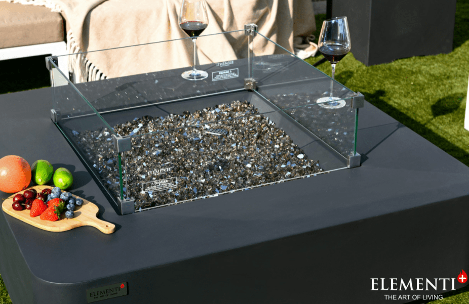 ELEMENTI PLUS | BERGAMO Fire Table- Dark Grey