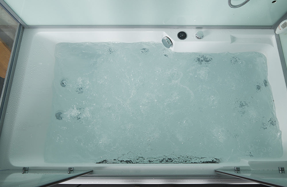 Maya Bath | Catania Platinum Steam Shower Tub Combo w/ Smart TV