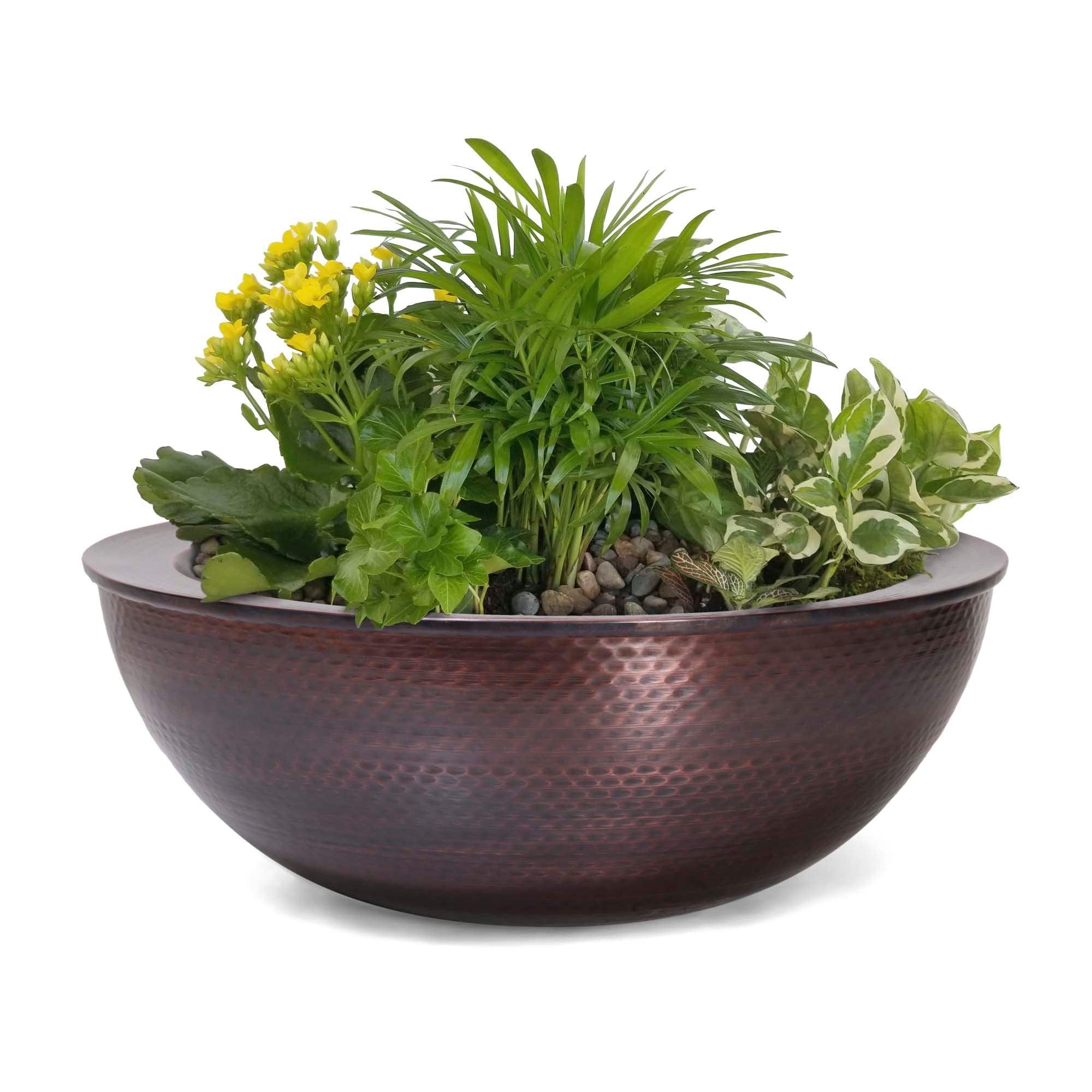The Outdoor Plus Sedona Planter Bowl - Hammered Copper