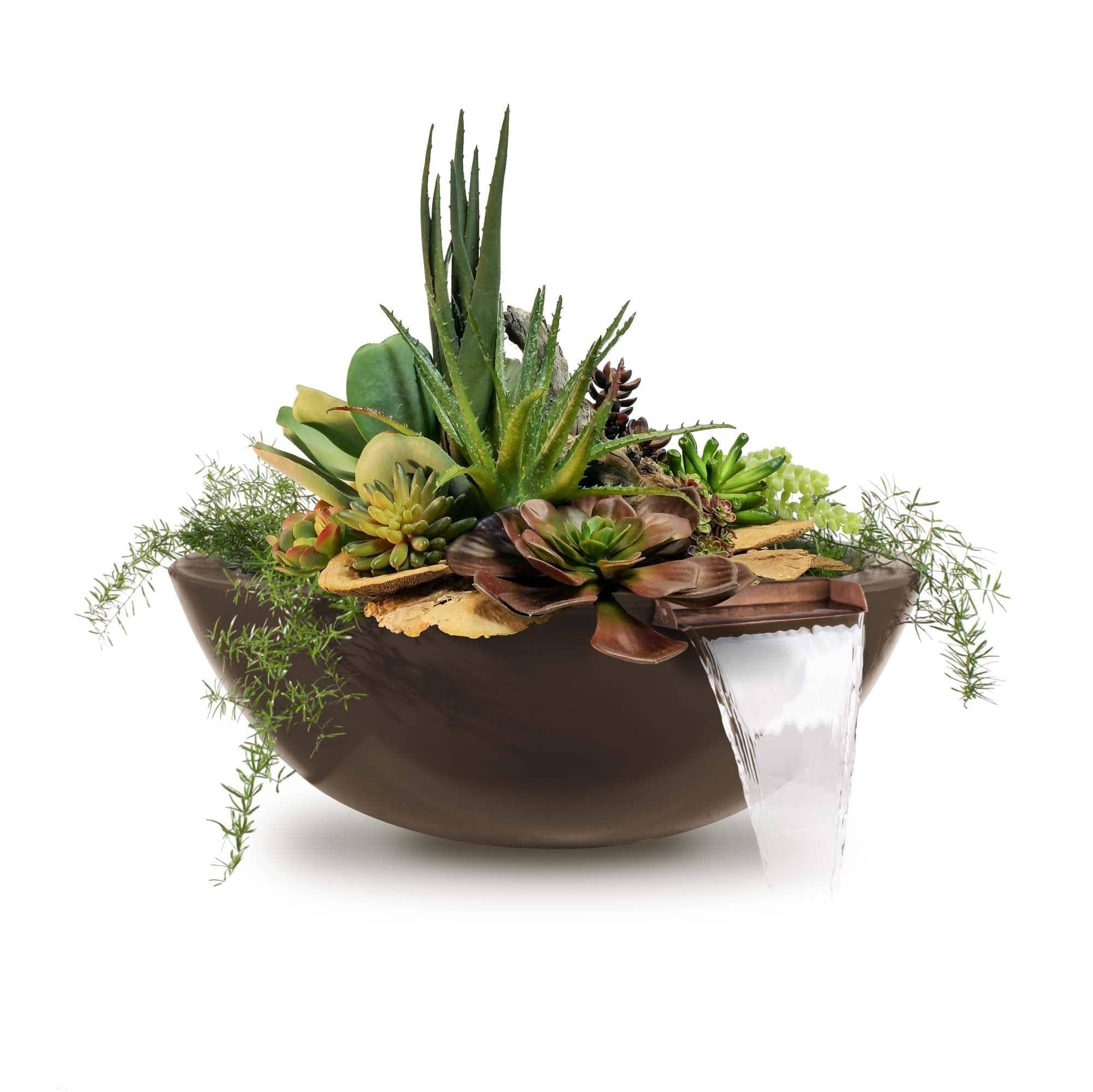 The Outdoor Plus Sedona Planter and Water Bowl - Concrete