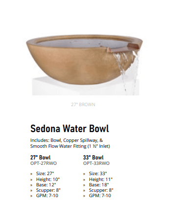 The Outdoor Plus Sedona Concrete Water Bowls