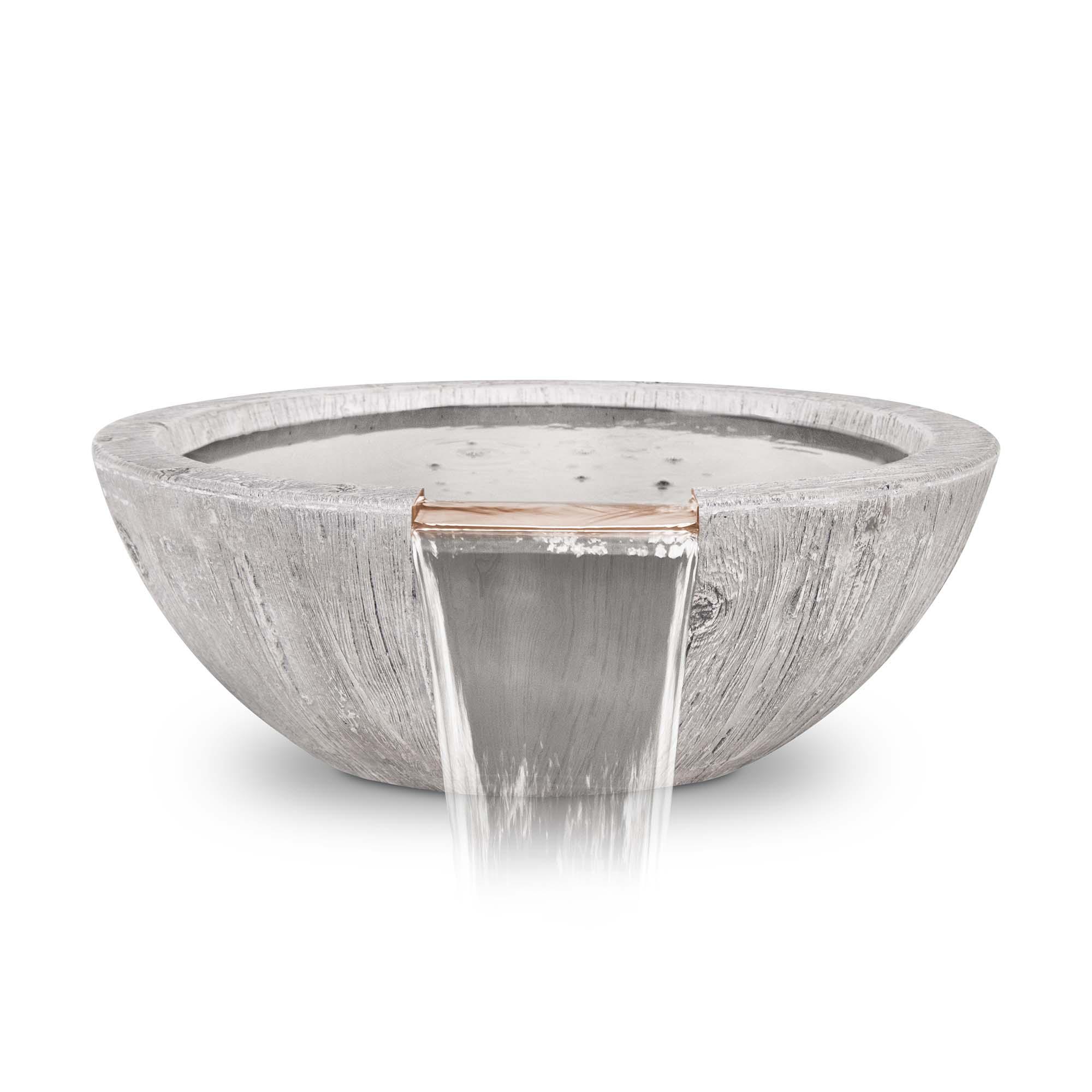 The Outdoor Plus Sedona Water Bowl - Woodgrain Concrete