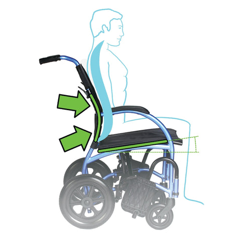 STRONGBACK 12S+AB Transport Wheelchair | Comfortable and Stylish