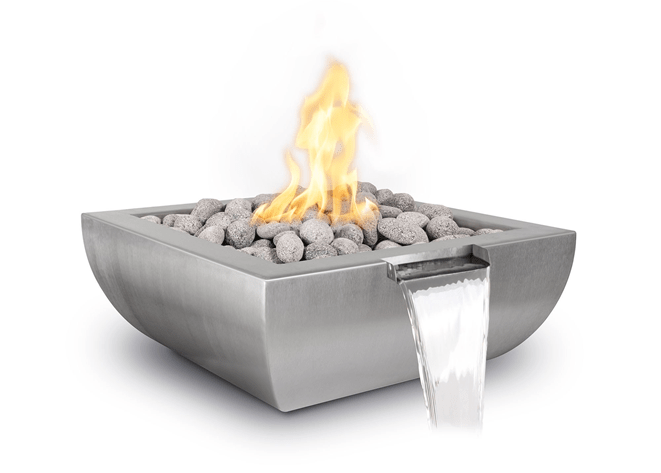The Outdoor Plus Avalon Stainless Steel Fire & Water Bowl