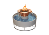 The Outdoor Plus Olympian Round 4-Way Copper Fire & Water Bowl