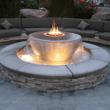 The Outdoor Plus Sedona 360° Concrete Fire & Water Bowl