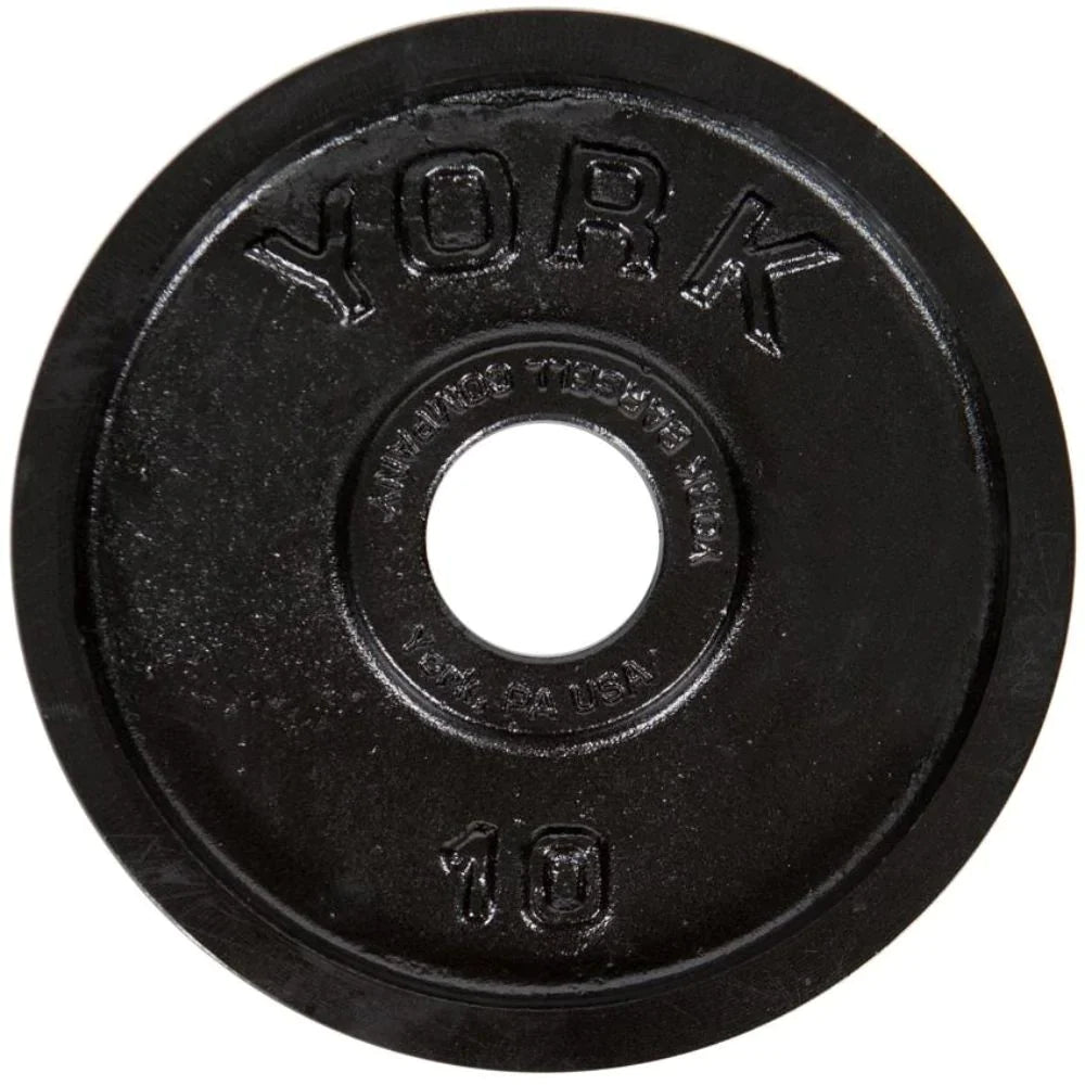 York Barbell | Legacy Cast Iron Precision Milled Olympic WeightPlate & Barbell Set