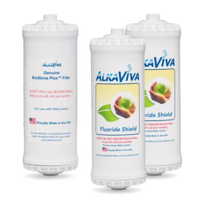 AlkaViva Vesta GL BioStone Plus & Fluoride Shield, Replacement Pack