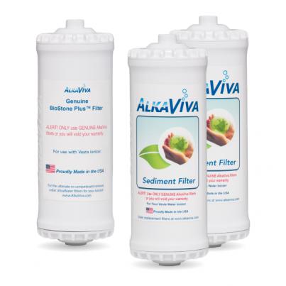 AlkaViva Vesta GL BioStone Plus & Sediment Filters, Replacement Pack