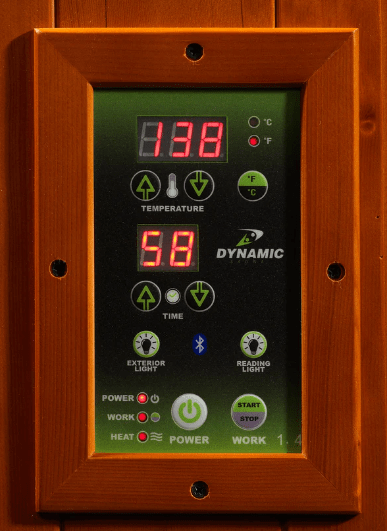 Dynamic Avila Elite 1-2-person Ultra Low EMF (Under 3MG) FAR Infrared Sauna (Canadian Hemlock)