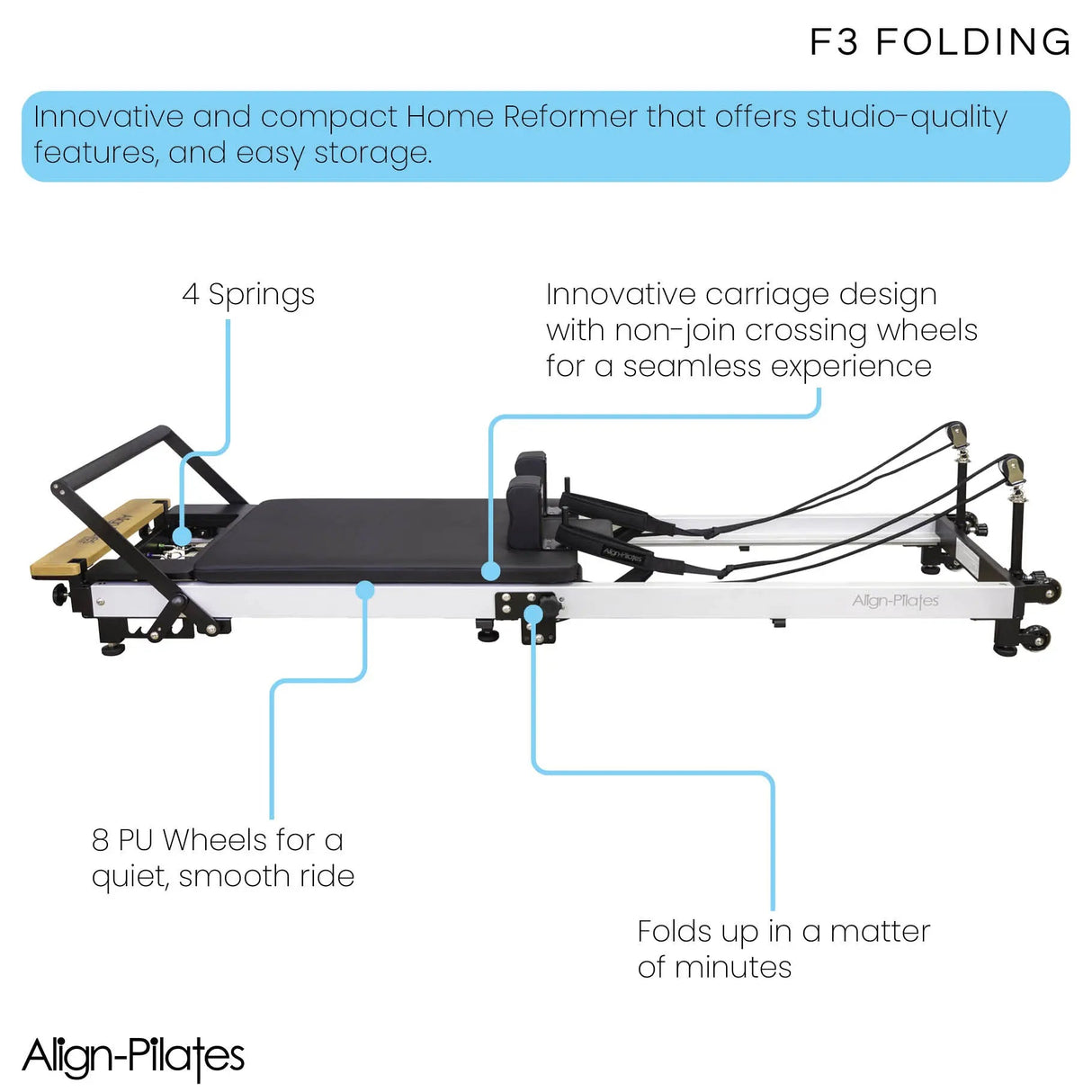 Align Pilates | F3 Folding Pilates Reformer